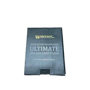 Warrior Ultimate Golfer’s New Hip Flask with Leather Pouch 19th Hole Edition
